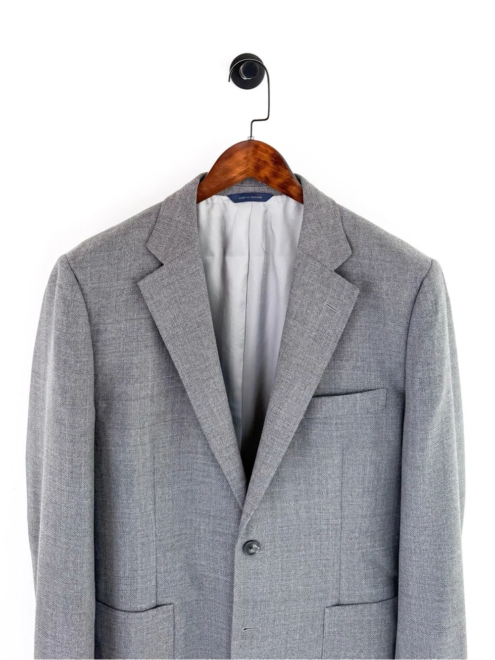 Brooks Brothers Slim Men's Gray Hopsack Blazer Italian Wool 42R Sport Coat